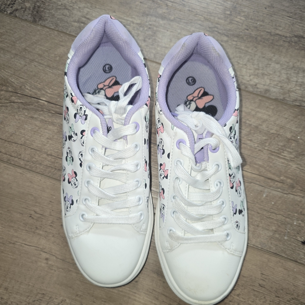 Women's White and Purple Sneakers